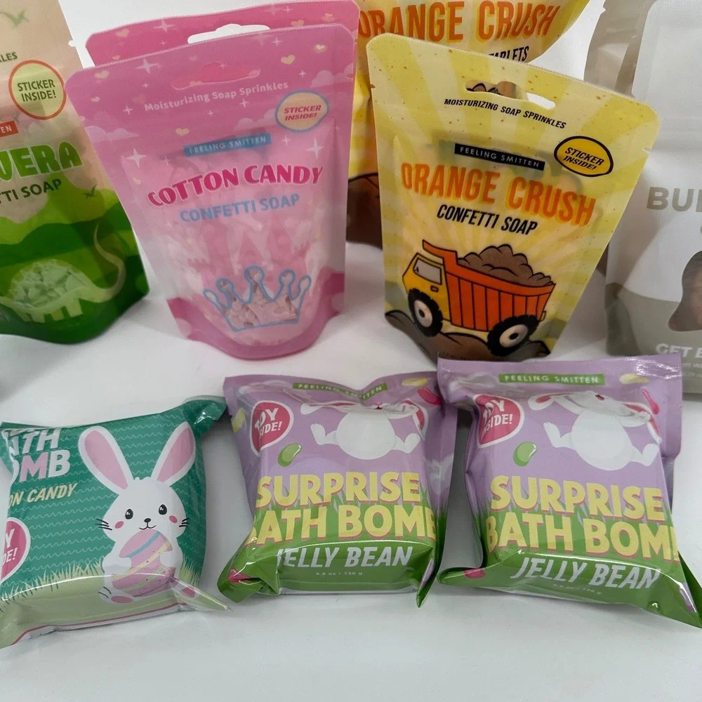 Feeling Smitten & Joon Moon Bath Bomb Confetti Soap Bubble Bar 10pc Variety Set